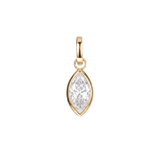The Zora - The Clip-On Bezel Diamond Charm | Marquise & Pear Enhancer Pendant