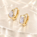 Pear Cut / Radiant Cut Lab-Grown Diamond Huggie | 10K/14K Solid Gold