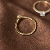 The Chev - Chevron Stackable Ring | 14K Solid Gold
