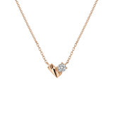 The Cleo - Asymmetrical Heart Diamond Necklace | Anniversary Gift