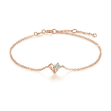 The Cleo - Asymmetrical Heart Diamond Bracelet | Solid Gold