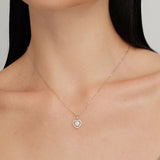 The Lorelei - Opal Diamond Heart Charm Necklace | 14k Solid Gold