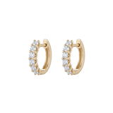 The Quinn - Diamond Huggie Earrings | Solid Gold