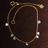 The Aster - Floating Lab Diamonds Beaded Chain Bracelets | 14k Solid Gold