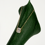 The Edge - 1 carat Radiant Cut Diamond Pendant Necklace | Solid Gold