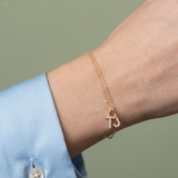 The Pavé Lab Diamond Letter Charm | Orlueur Solid 14K Gold