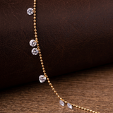 The Aster - Floating Lab Diamonds Beaded Chain Bracelets | 14k Solid Gold
