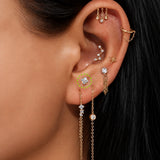 Princess-Cut Lab-Grown Diamond Flat-Back Stud | 14K Solid Gold 0.05ct/0.16ct/0.40ct