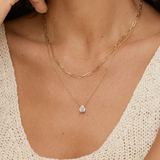 Statement Paperclip Versatile Layering Link Chain Necklace | 14K Solid Gold