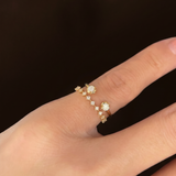 The Alcyone - Twin Star Open Diamond Stacking Ring | Perfect Gap Ring