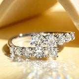 The Nebula - 1.10CT Asymmetrical Diamond Cluster Ring | Solid Gold