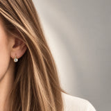 Sculpted Teardrop Lab-Grown Diamond Leverback Earrings | 10K/14K Solid Gold