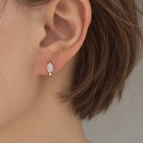 Pear Cut / Radiant Cut Lab-Grown Diamond Huggie | 10K/14K Solid Gold
