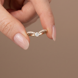 The Chev - Chevron Stackable Ring | 14K Solid Gold