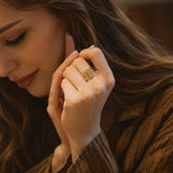 15-Band Textured Stacking Ring | 10K/14K Solid Gold