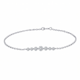 The Cascade - 7-Stone or 13-Stone Graduating Round Lab Diamond Bracelet | 14K Solid Gold