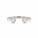 The Alcyone - Twin Star Open Diamond Stacking Ring | Perfect Gap Ring