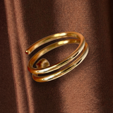 The Aria - 0.3ct 14K Solid Gold Wrap Ring | Teardrop or Round Diamond