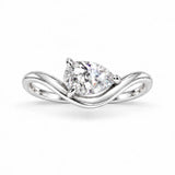 The Solene - 0.5ct/0.7ct/1.0ct Pear-Cut Lab-Grown Diamond Pinky Ring | 14K Solid Gold