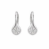 Sculpted Teardrop Lab-Grown Diamond Leverback Earrings | 10K/14K Solid Gold