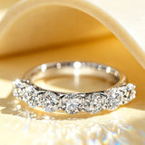 The Juliette - 7-Stone Lab Diamond Half Eternity Ring | 14K Solid Gold