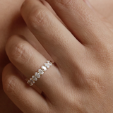 The Lumina - 0.81ctw 9-Stone Oval Diamond Band Ring | Solid Gold