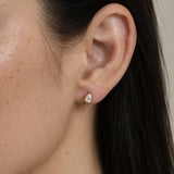 Pear Cut / Radiant Cut Lab-Grown Diamond Huggie | 10K/14K Solid Gold