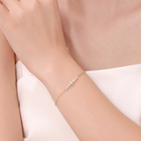 The Cascade - 7-Stone or 13-Stone Graduating Round Lab Diamond Bracelet | 14K Solid Gold