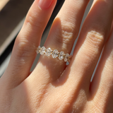 The Lumina - 0.81ctw 9-Stone Oval Diamond Band Ring | Solid Gold