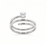The Aria - 0.3ct 14K Solid Gold Wrap Ring | Teardrop or Round Diamond