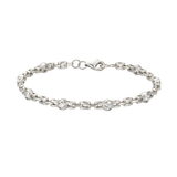 Bezel-Set 1.2ct Round Lab-Grown Diamond Station Link Bracelet