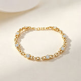 Bezel-Set 1.2ct Round Lab-Grown Diamond Station Link Bracelet