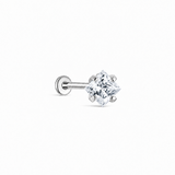 Princess-Cut Lab-Grown Diamond Flat-Back Stud | 14K Solid Gold 0.05ct/0.16ct/0.40ct