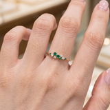 TikTok Viral Emerald Lab Diamond Cluster Stacking Ring | 0.21ctw 14K Solid Gold | Orlueur Jewelry