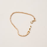 Initial Tennis Bracelet - Personalized Lab Diamond Bracelet with Custom Letter Charm | Solid Gold