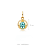 Colorful Gemstone Pendant Clip-On Enhancer Pendant | 14K Solid Gold