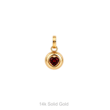 Colorful Gemstone Pendant Clip-On Enhancer Pendant | 14K Solid Gold