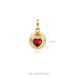 Colorful Gemstone Pendant Clip-On Enhancer Pendant | 14K Solid Gold