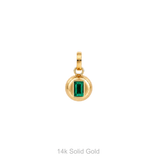 Colorful Gemstone Pendant Clip-On Enhancer Pendant | 14K Solid Gold