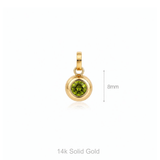 Colorful Gemstone Pendant Clip-On Enhancer Pendant | 14K Solid Gold