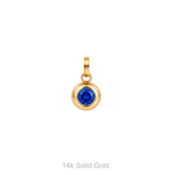Colorful Gemstone Pendant Clip-On Enhancer Pendant | 14K Solid Gold