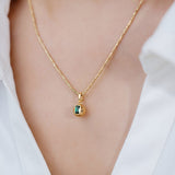 Colorful Gemstone Pendant Clip-On Enhancer Pendant | 14K Solid Gold