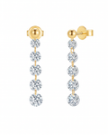 The Elena Drop - Five Graduating Lab Diamond Ball Stud Earrings | Solid Gold