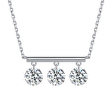 The Equilibrium - Dangling Lab Diamond Bar Necklace | Solid Gold