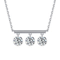 The Equilibrium - Dangling Lab Diamond Bar Necklace | Solid Gold