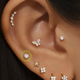 Classic Round Lab-Grown Diamond Flat-Back Stud | 14K Solid Gold
