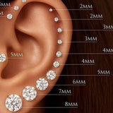 Classic Round Lab-Grown Diamond Flat-Back Stud | 14K Solid Gold