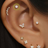 Classic Round Lab-Grown Diamond Flat-Back Stud | 14K Solid Gold