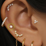 The Mira — Bezel Set Round Lab-Grown Diamond Flat-Back Stud | 14K Solid Gold