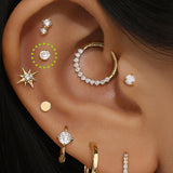 The Mira — Bezel Set Round Lab-Grown Diamond Flat-Back Stud | 14K Solid Gold